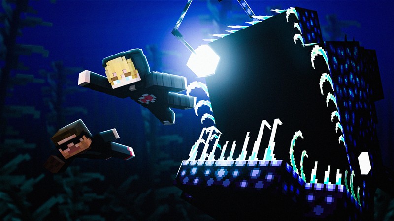 Thumbnail: TAUCHE NIEMALS INS TIEFE WASSER IN MINECRAFT...
